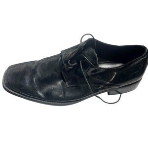 Stafford Mens Black‎ Leather Oxford Dress Shoes Size 13M